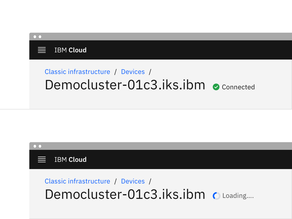 Example of inline loading placement Example of inline loading placement